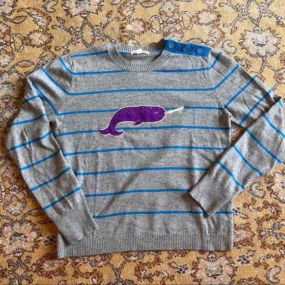 Brooklyn Industries Striped Narwhal Sweater - Picture 2 of 5